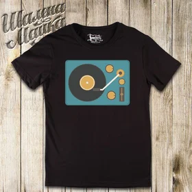 Прикольные футболки: Виниловый проигрыватель Черная